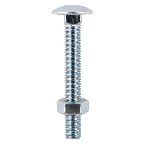 Carriage Bolt & Hex Nut - BZP - M10 x 150 | TIMbag of 14