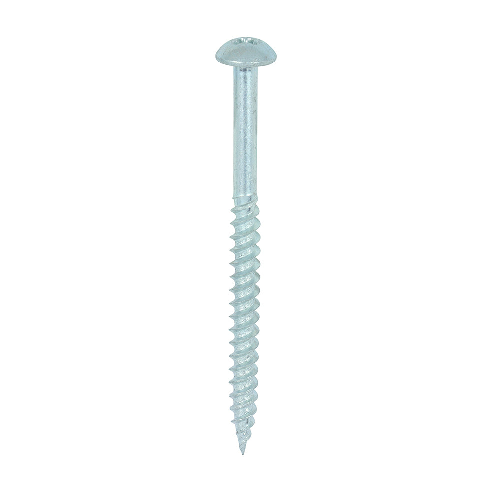 Twin Woodscrew PZ2 RND Zinc - 10 x 2 1/2 | Box of 200