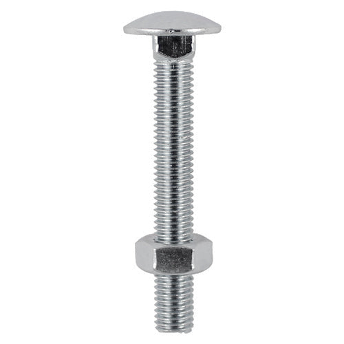 Carriage Bolt & Hex Nut -A2 SS - M10 x 75 | TIMpac of 3