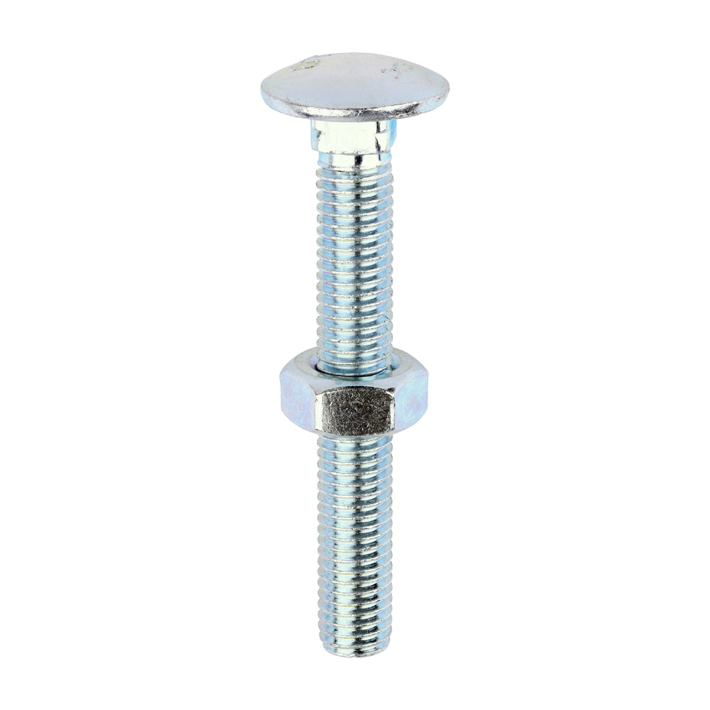 Carriage Bolt & Hex Nut - BZP - Box