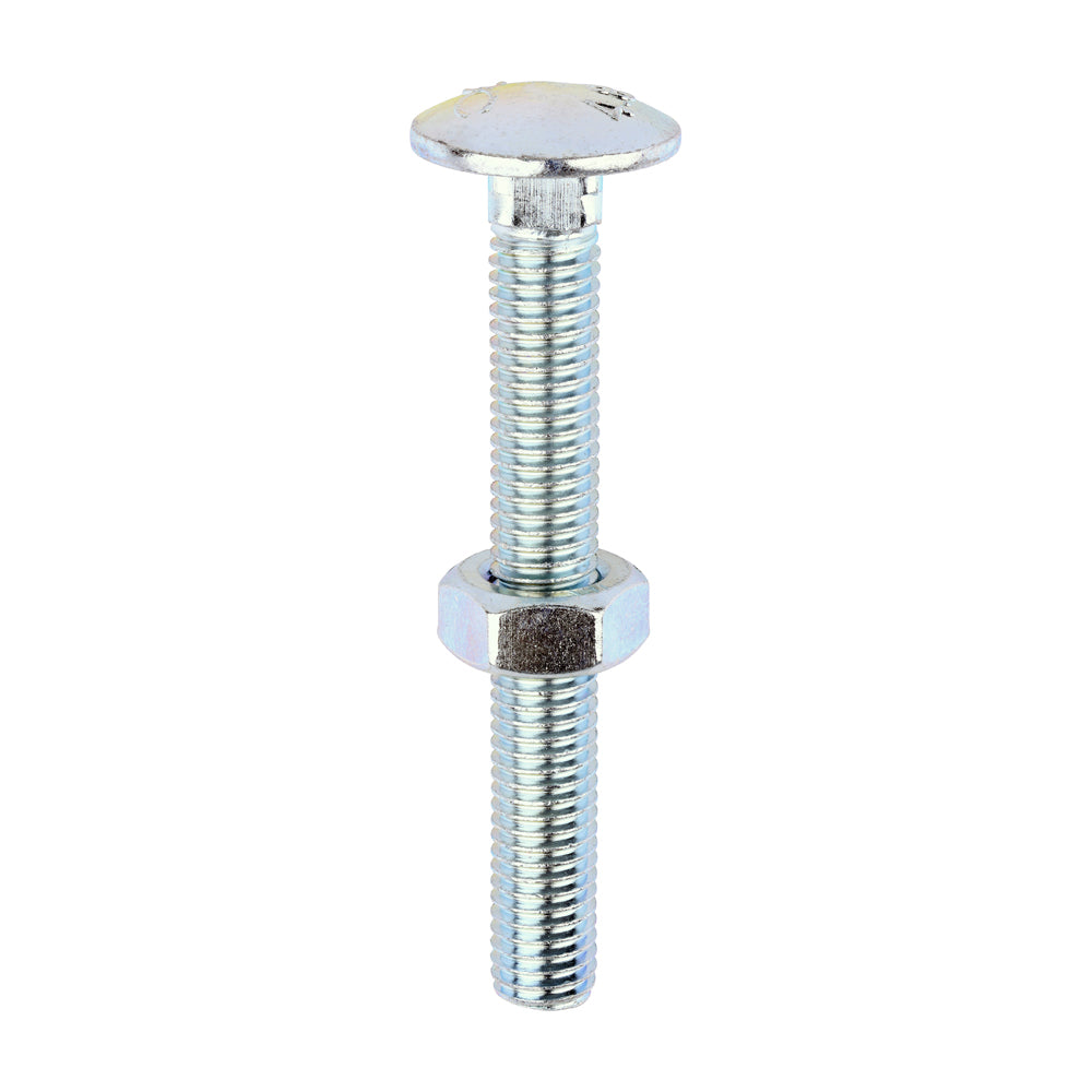 Carriage Bolt & Hex Nut - BZP - Box