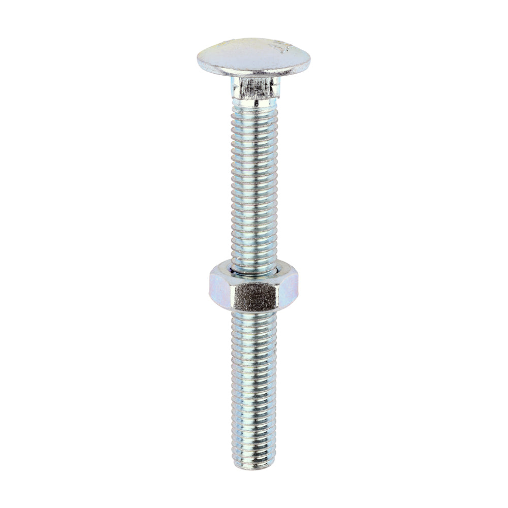 Carriage Bolt & Hex Nut - BZP - Box