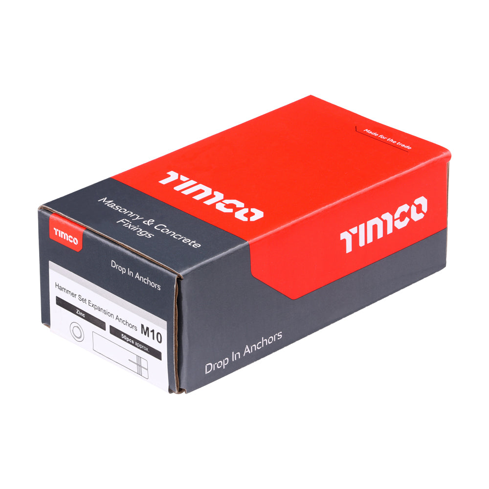 Drop In Anchor - BZP - M10 | Box of 50