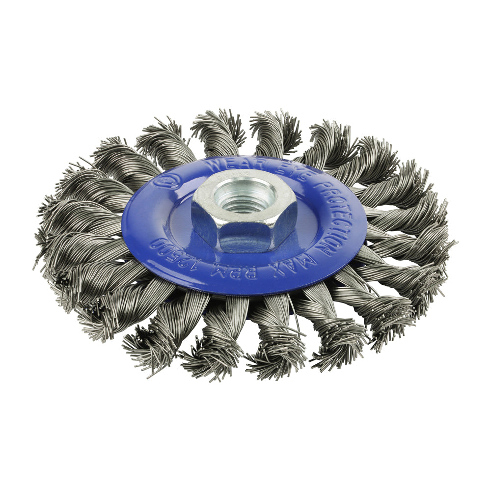 Timco Angle Grinder Wheel Brush - Twisted Knot Stainless Steel - Diameter mm 115 - Wire Thickness mm 0.5