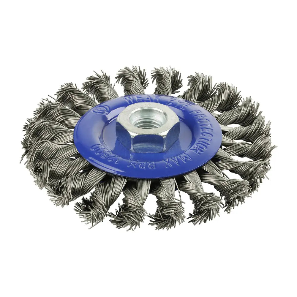 Timco Angle Grinder Wheel Brush - Twisted Knot Stainless Steel Timco