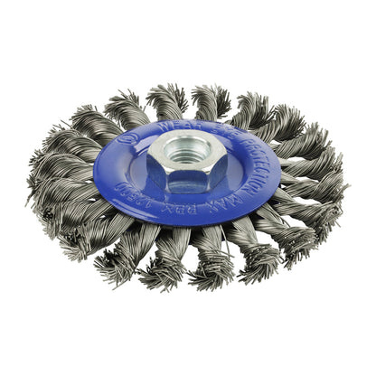 Timco Angle Grinder Wheel Brush - Twisted Knot Stainless Steel - Diameter mm 115 - Wire Thickness mm 0.5