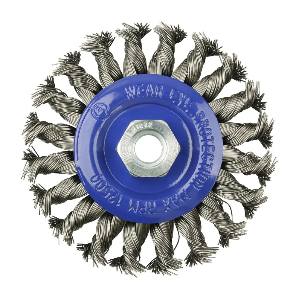 Timco Angle Grinder Wheel Brush - Twisted Knot Stainless Steel Timco