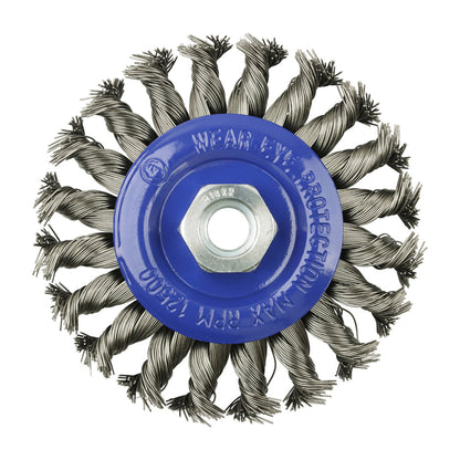 Timco Angle Grinder Wheel Brush - Twisted Knot Stainless Steel - Diameter mm 115 - Wire Thickness mm 0.5