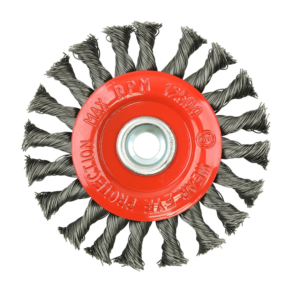 Timco Angle Grinder Wheel Brush - Twisted Knot Steel Wire - Diameter mm 115 - Wire Thickness mm 0.5