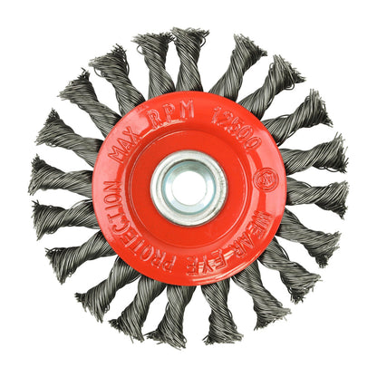 Timco Angle Grinder Wheel Brush - Twisted Knot Steel Wire - Diameter mm 115 - Wire Thickness mm 0.5