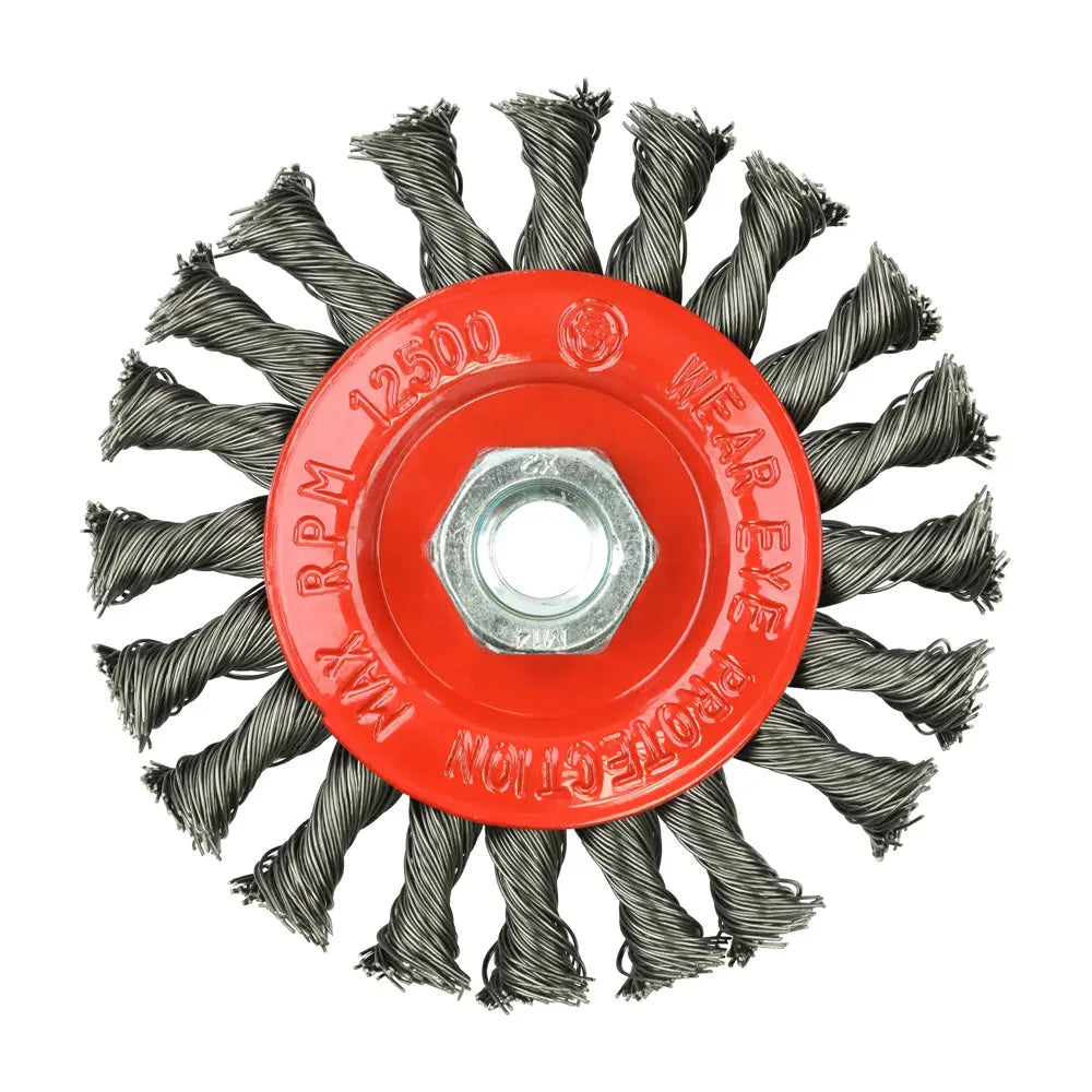 Timco Angle Grinder Wheel Brush - Twisted Knot Steel Wire Timco