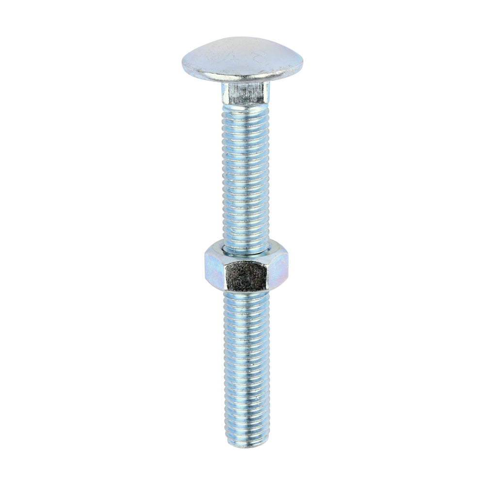 Carriage Bolt & Hex Nut - BZP - Box