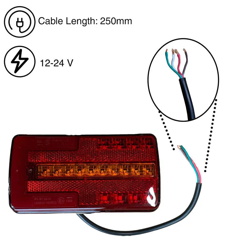 Lamp Rear Trailer 3 in 1 LED 12V/24V