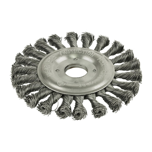 Wheel Brush - Twisted Knot Steel Wire - Diameter mm 125 - Wire Thickness mm 0.5 - Shank Type N/A