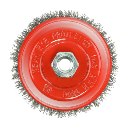 Timco Angle Grinder Cup Brush - Crimped Steel Wire - Diameter mm 125 - Wire Thickness mm 0.3