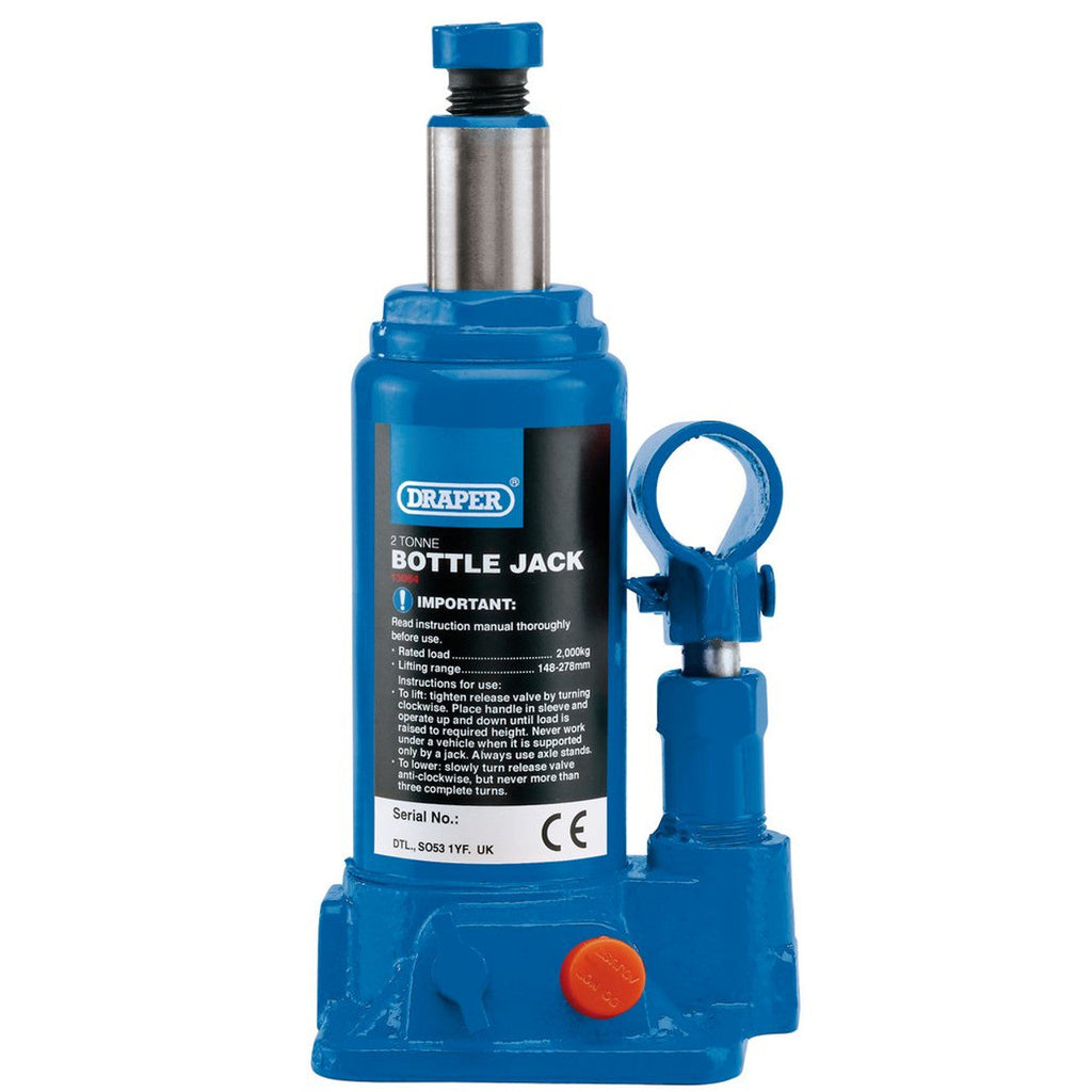Draper Hydraulic Bottle Jack, 2 Tonne | Expert Draper Tools