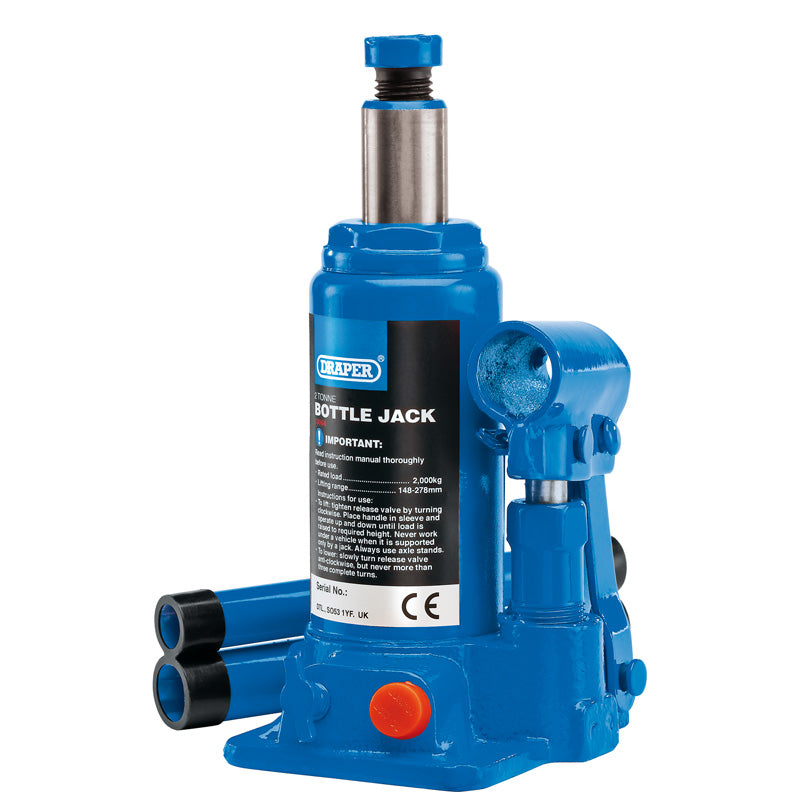 Draper Hydraulic Bottle Jack, 2 Tonne