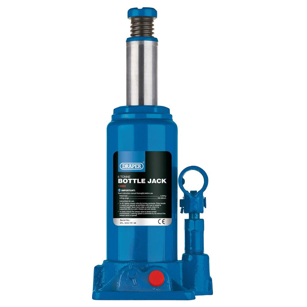 Draper Hydraulic Bottle Jack, 6 Tonne | Expert Draper Tools