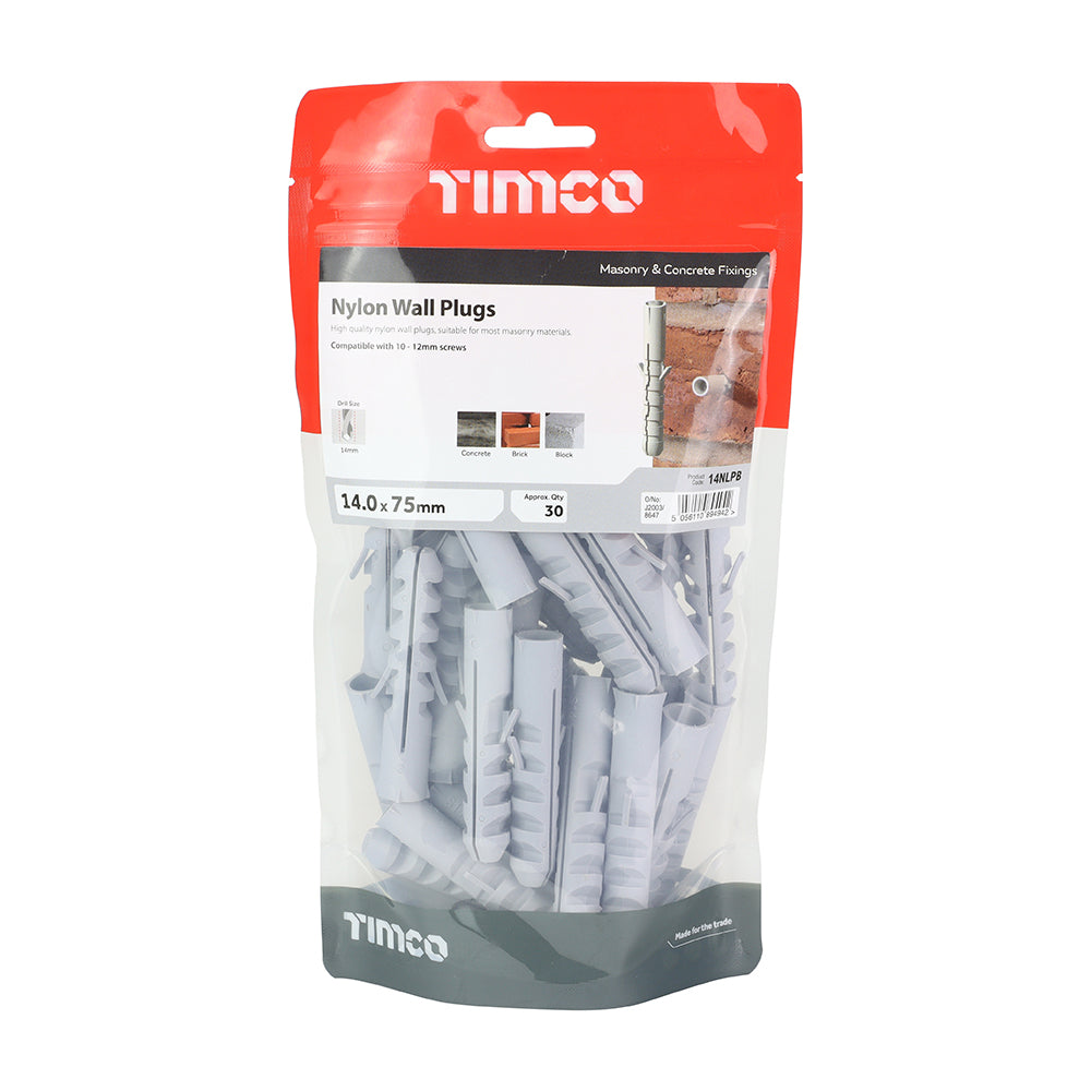 Nylon Plug - 14.0 x 75 | TIMpac of 2
