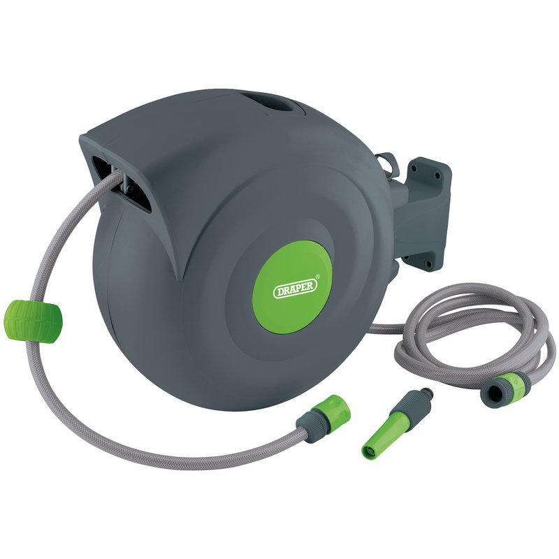 Draper Retractable Garden Hose Reel, 20m
