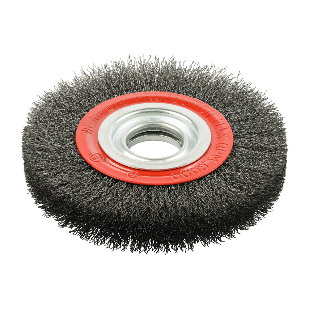 Wheel Brush with Plastic Reducer Set - Crimped Steel Wire - Diameter mm 150 - Wire Thickness mm 0.3 - Shank Type N/A