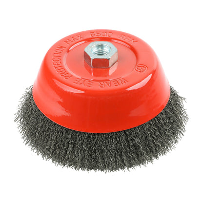 Timco Angle Grinder Cup Brush - Crimped Steel Wire - Diameter mm 150 - Wire Thickness mm 0.3