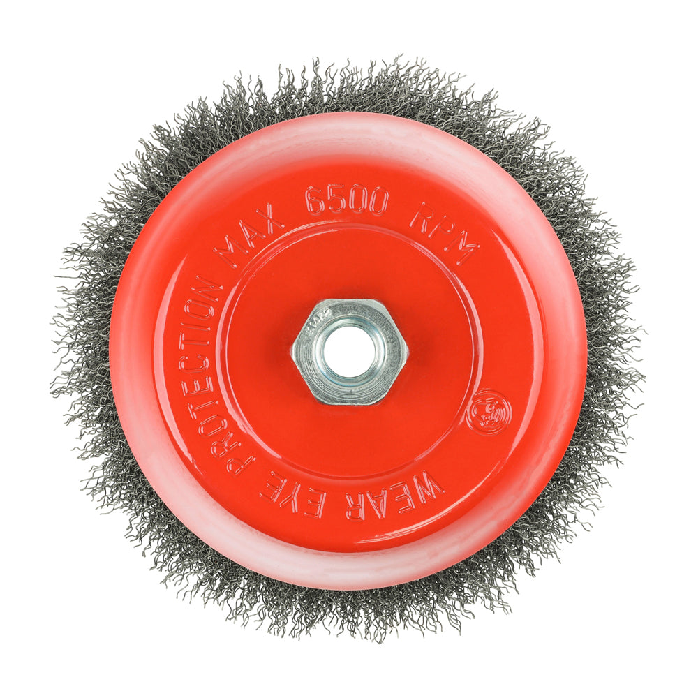 Timco Angle Grinder Cup Brush - Crimped Steel Wire - Diameter mm 150 - Wire Thickness mm 0.3