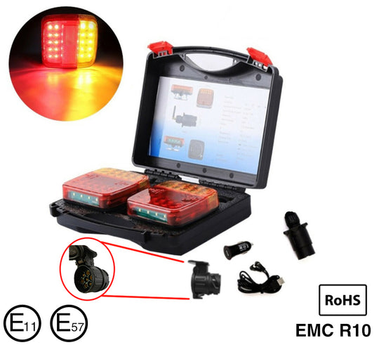 LED Lamp Set 12V/24V 7 Pin Magnetic Wireless Kit