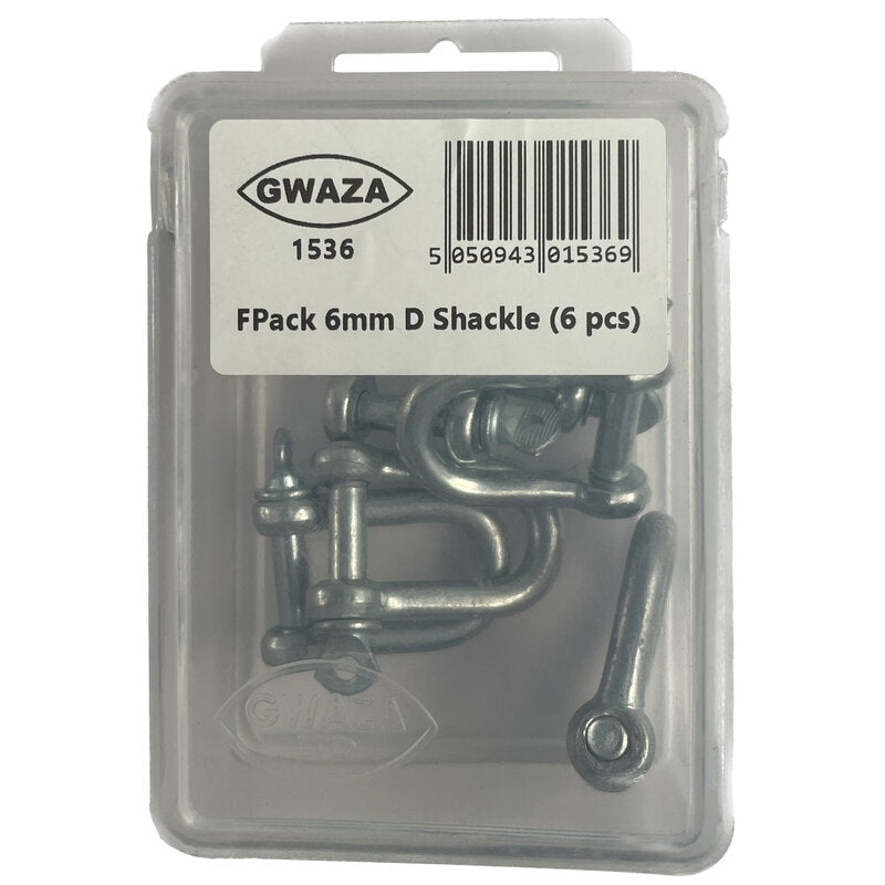 D Shackle 6mm (1/4") (6 pcs) Gwaza