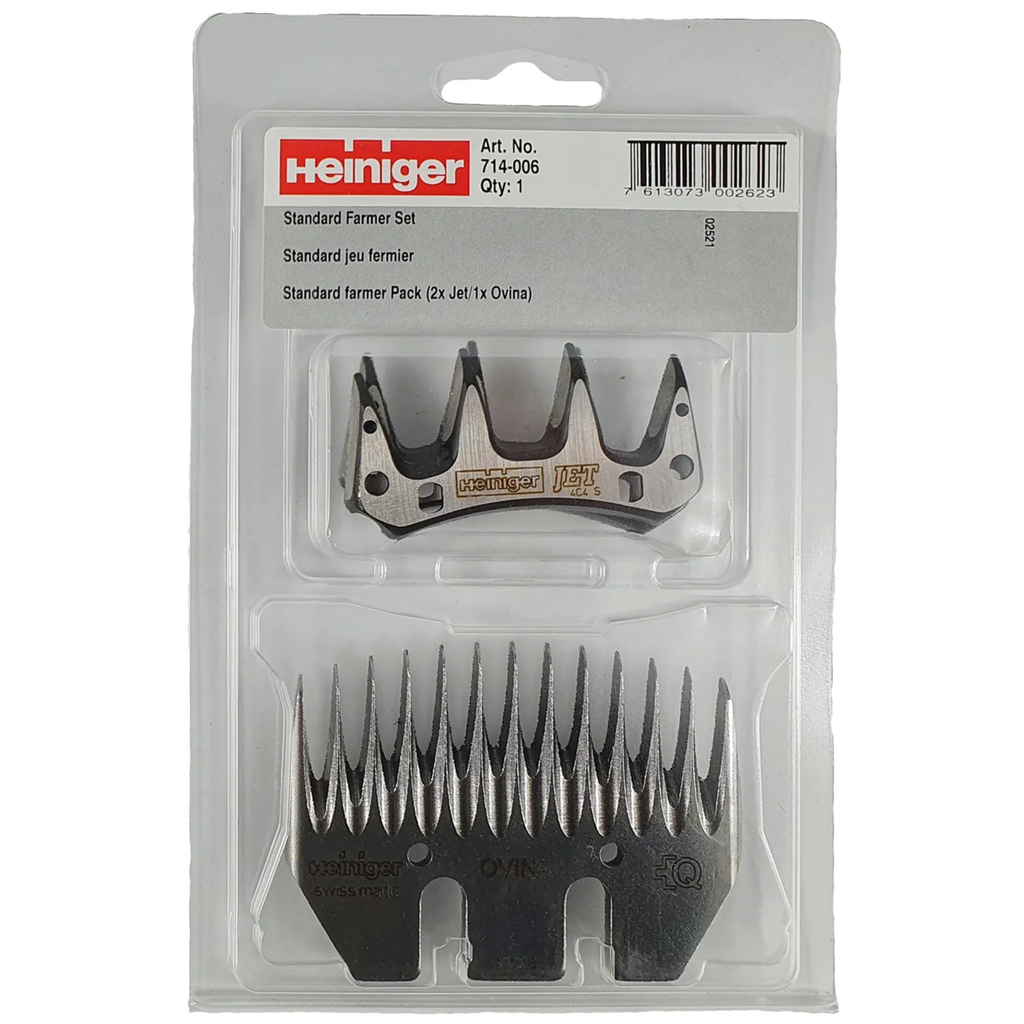 Heiniger Standard Farmer Pack - Comb & Cutters Heiniger