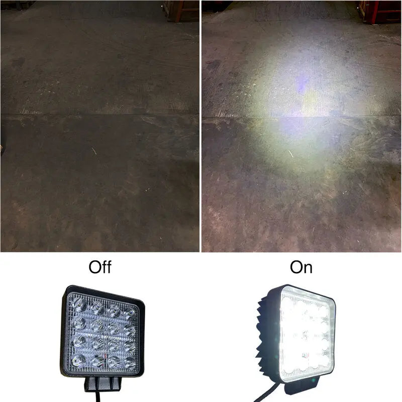Worklamp LED 48W 10-30V Square 3300lm