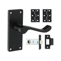 Timco Victorian Scroll Latch Door Pack - Matt Black Timco