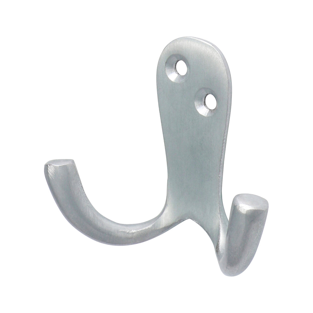 Double Robe Hook Sat. Chrome - 47 x 24mm | TIMpac