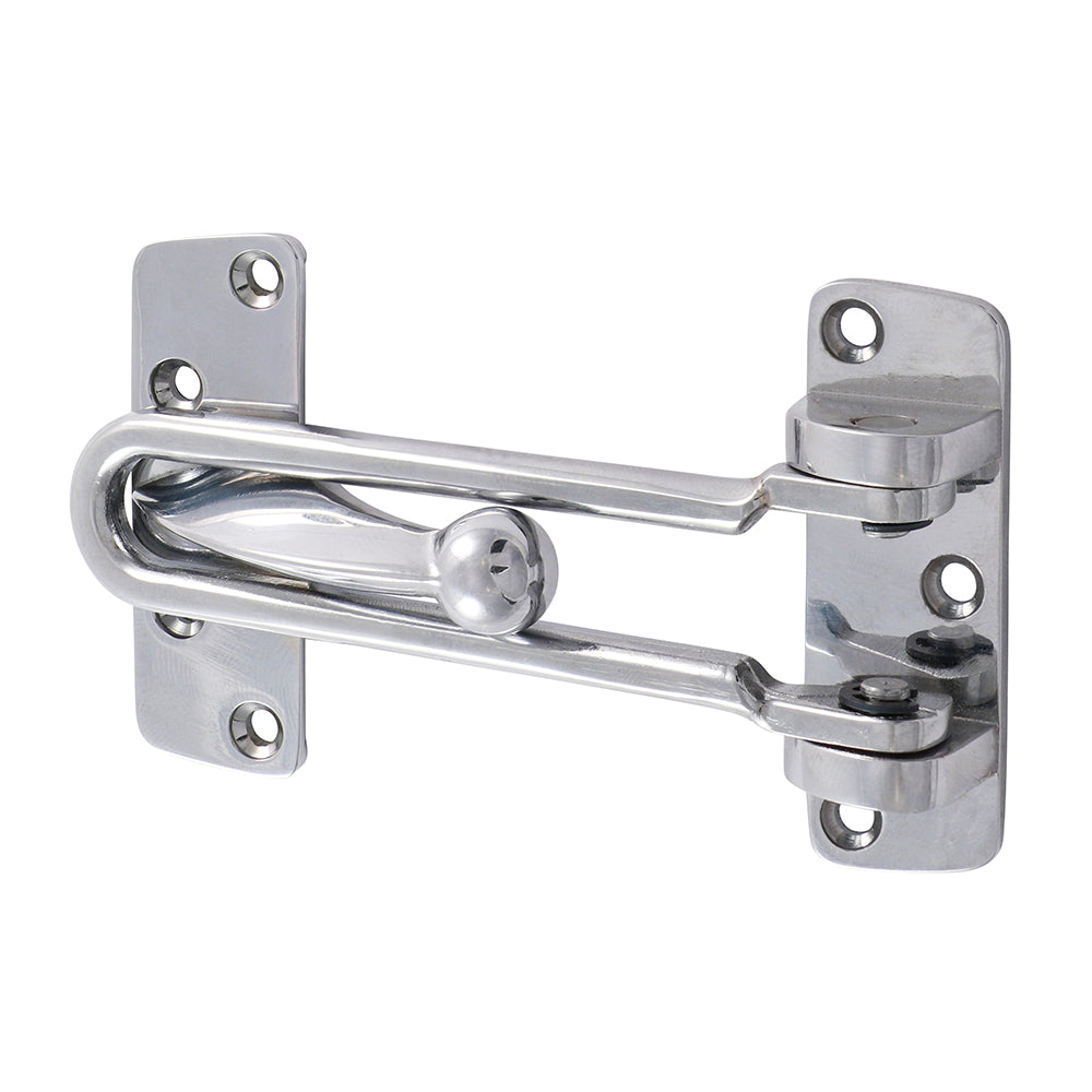 Door Restrictor - Polished Chrome - Length mm 107 - Material Zinc Alloy - Finish Polished Chrome Timco