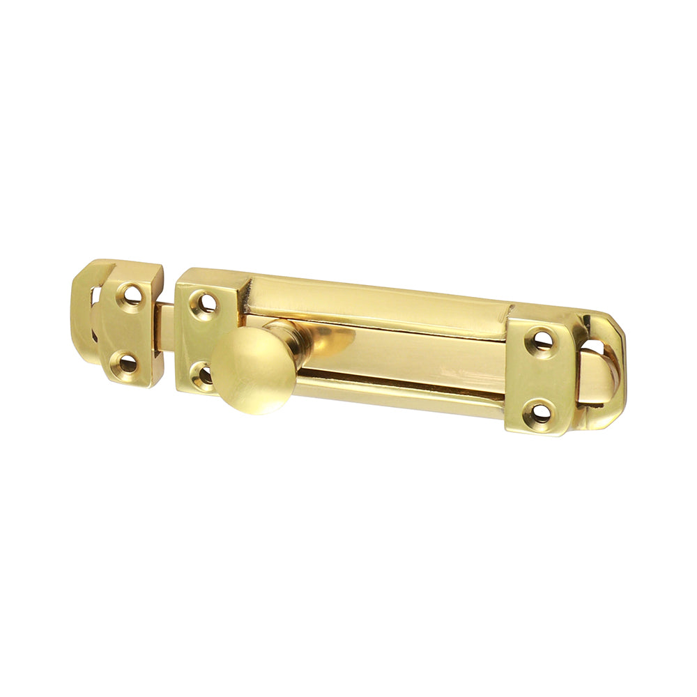 Flat Section Bolt Pol. Brass - 110 x 25mm | TIMpac