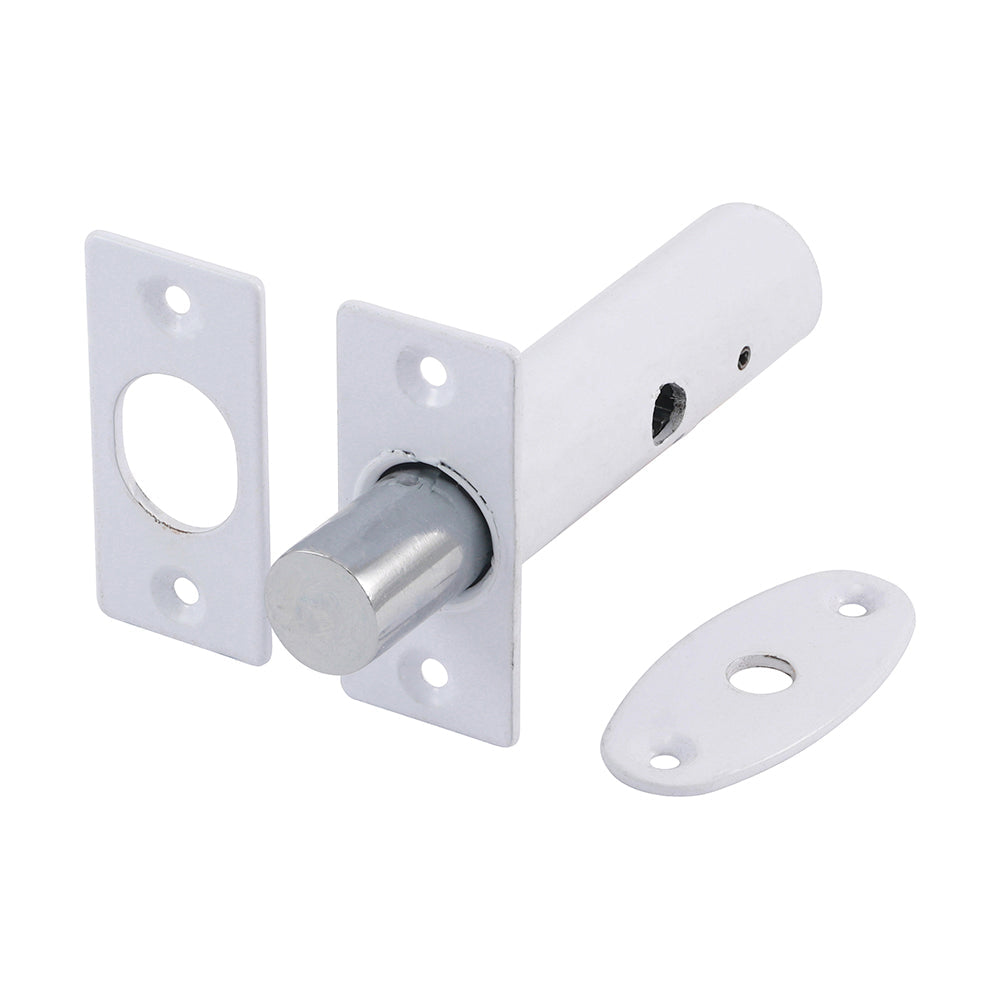 Door Rack Bolts - White - Length mm N/A - Width mm N/A - Bolt Throw mm 18 Timco