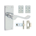 Timco Victorian Scroll Latch Door Pack - Satin Chrome Timco