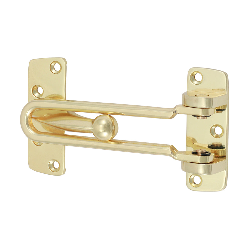 Door Restrictor - Electro Brass - Length mm 107 - Material Zinc Alloy - Finish Electro Brass Timco