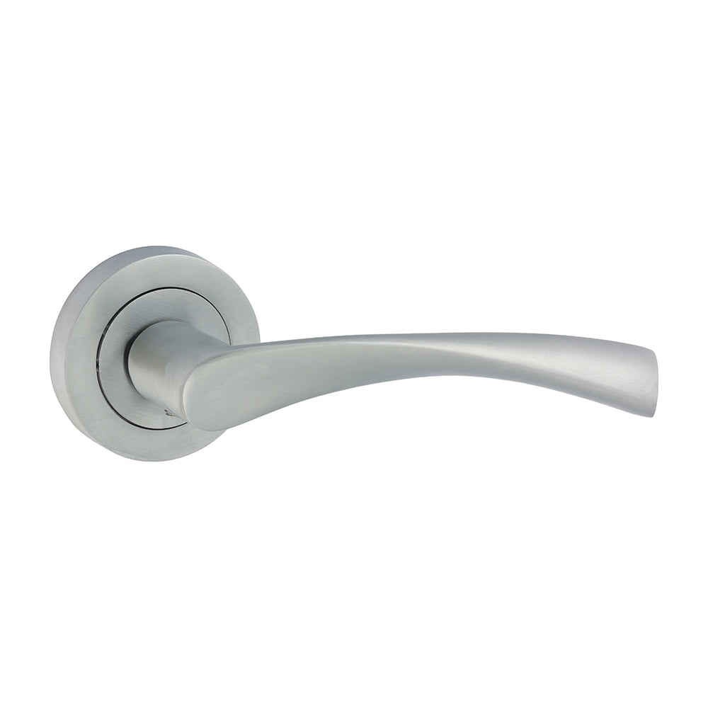 Timco Edleston Lever On Rose Handles - Satin Chrome Timco