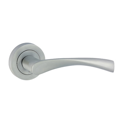 Edleston Lever On Rose Handles - Satin Chrome