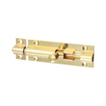 Str. Barrel Bolt Pol. Brass - 75 x 25mm | Bag