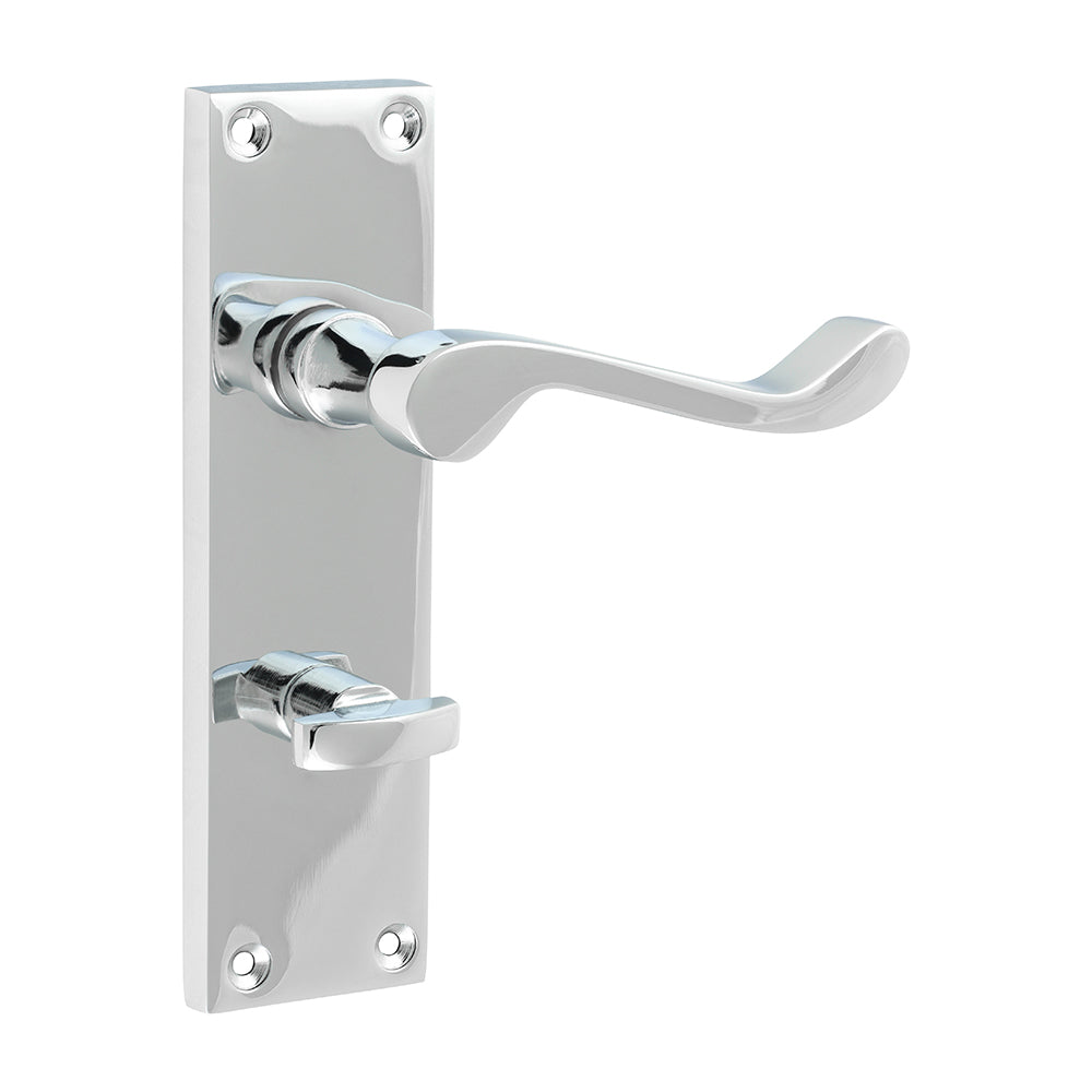 Timco Victorian Scroll Bathroom Handles - Polished Chrome Timco