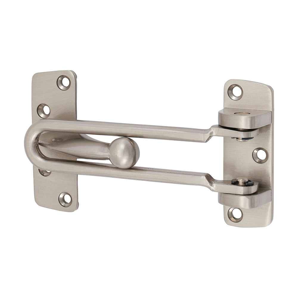 Door Restrictor - Satin Chrome - Length mm 107 - Material Zinc Alloy - Finish Satin Chrome Timco