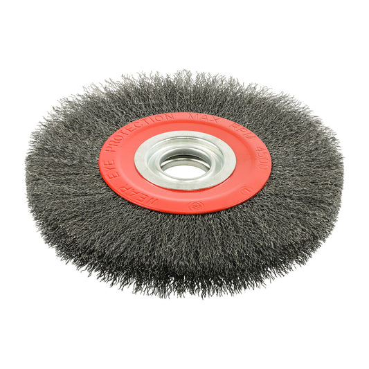 Wheel Brush with Plastic Reducer Set - Crimped Steel Wire - Diameter mm 200 - Wire Thickness mm 0.3 - Shank Type N/A