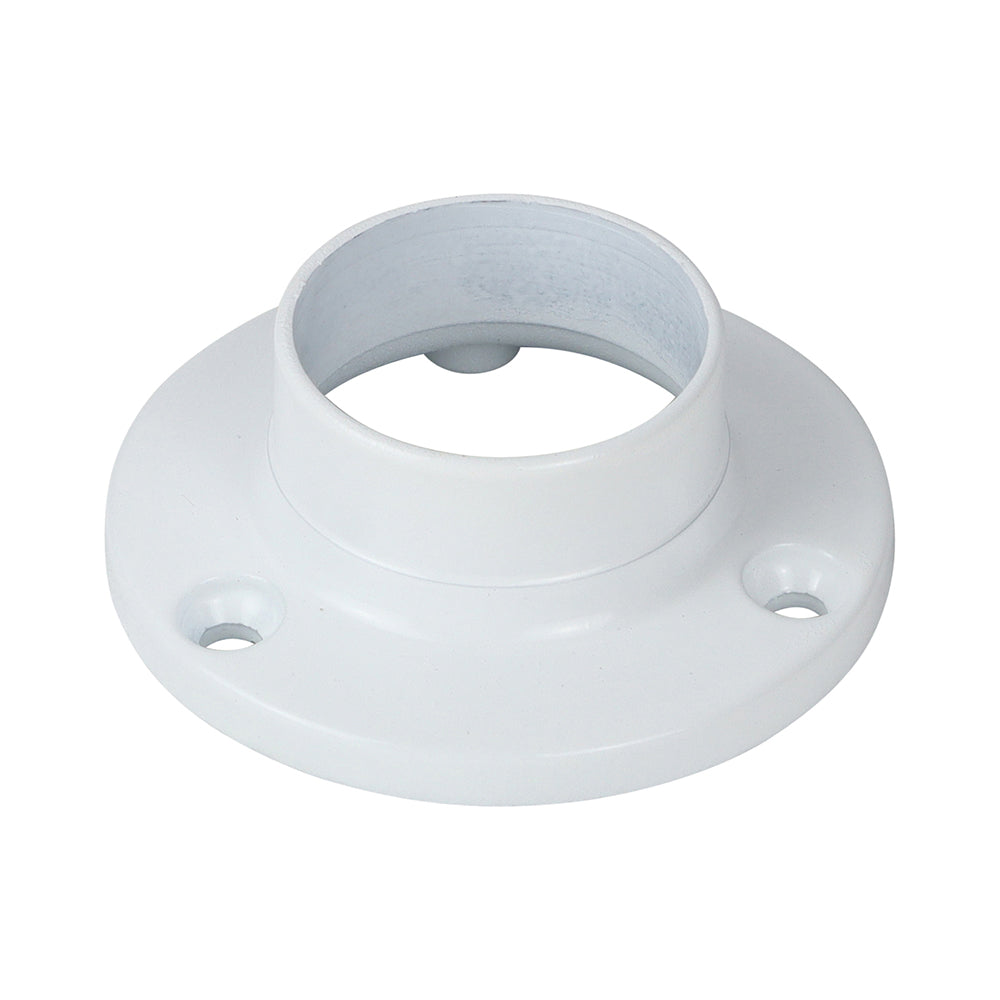 Round End Socket White - 25mm | TIMpac of 2