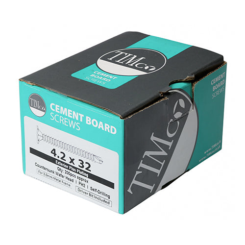 Cement Board Screw S/DRILL EXT - 4.2 x 32 | Box of 200