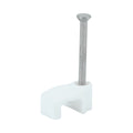 Flat Cable Clip White - To fit 1.0mm | Box of 100