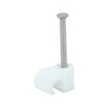 Round Cable Clip White - To fit 3.5mm | Box of 100