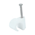 Round Cable Clip White - To fit 9.0mm | Box of 100