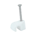 Round Cable Clip White - To fit 4.5mm | Box of 100